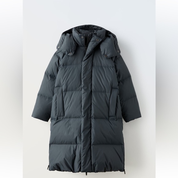 Extra long Water repellent down puffer coat - Picture 1 of 4